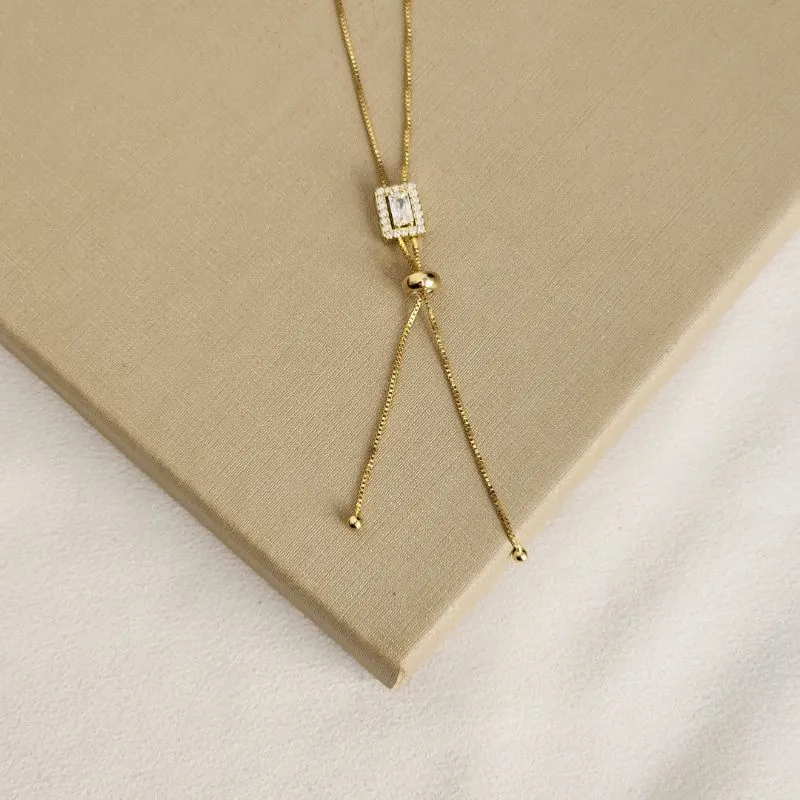 Colar Gravatinha Zircônia