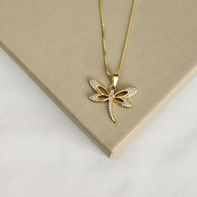 Colar Libélula Zircônia