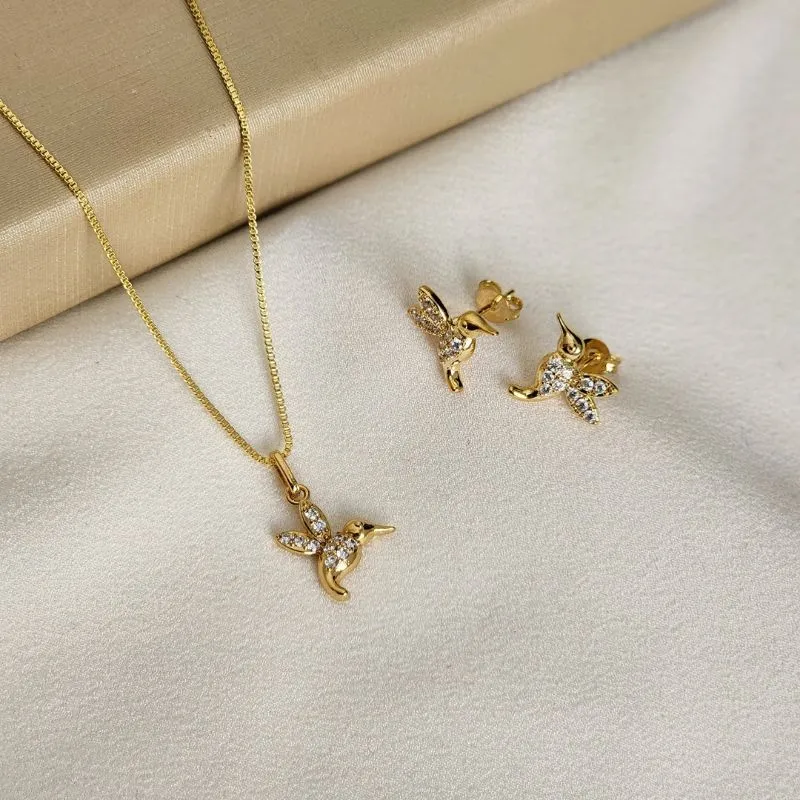 Conjunto Passarinhos Zircônia