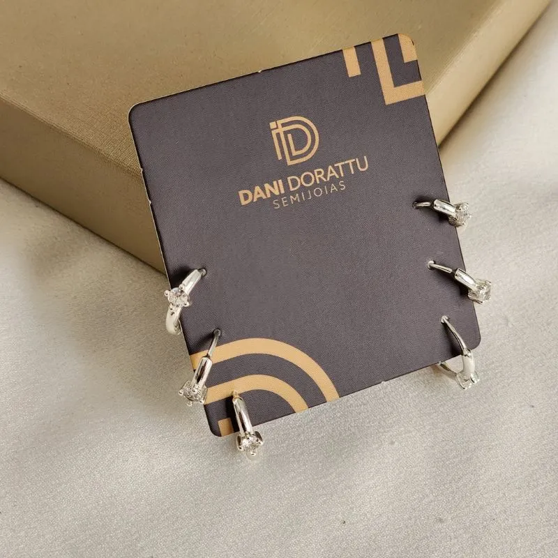 Trio de Argolas Zircônia