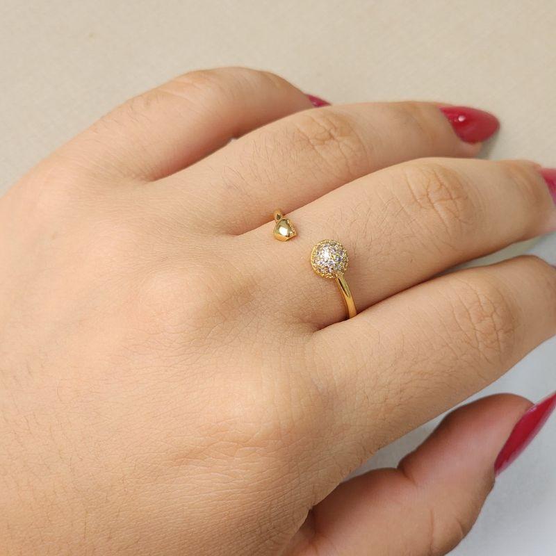 Anel Meia Alianca Regulável