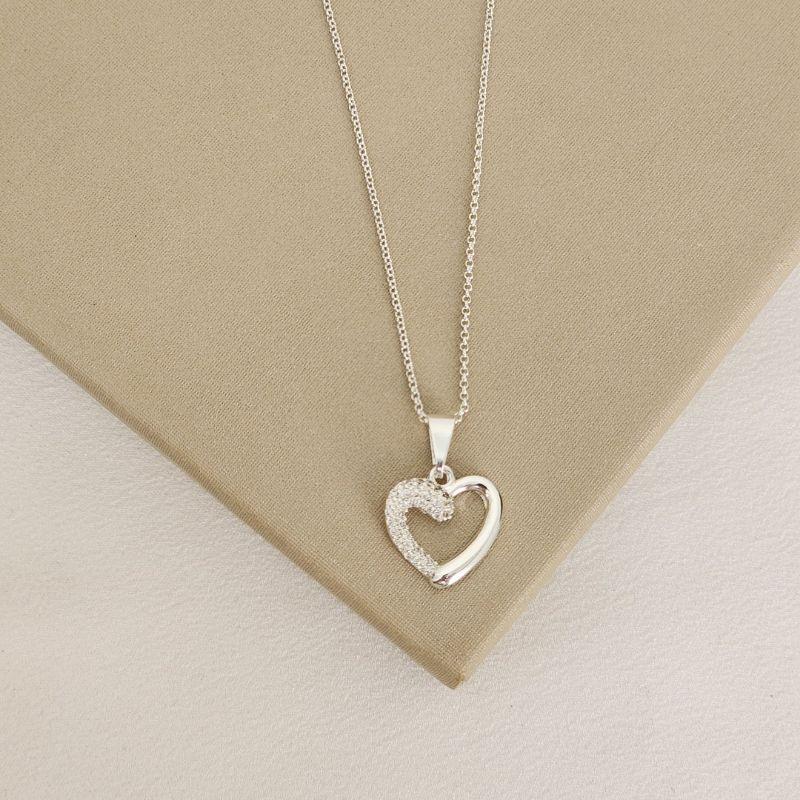 Colar Coração Zircônia