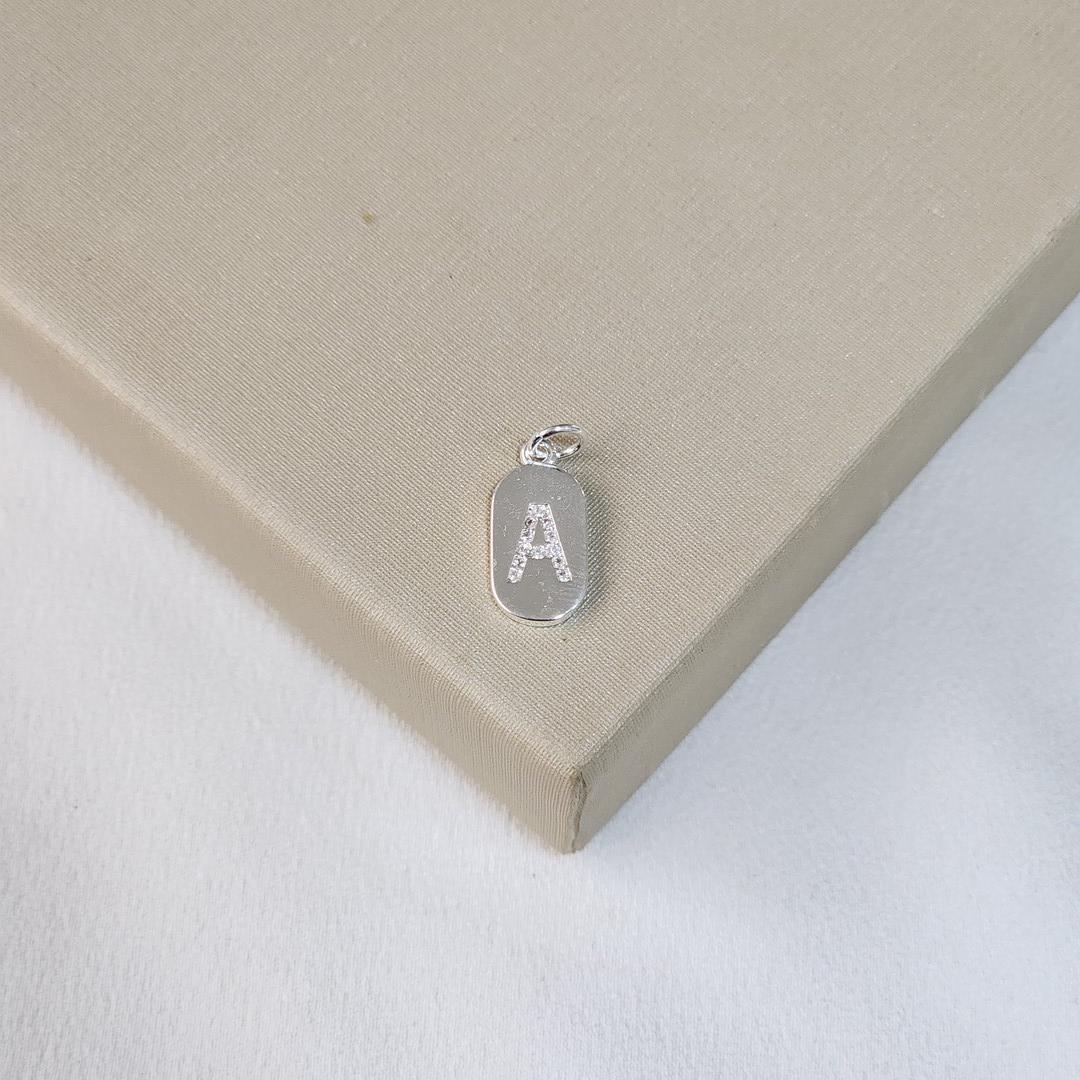 Pingente Plaquinha Letra A