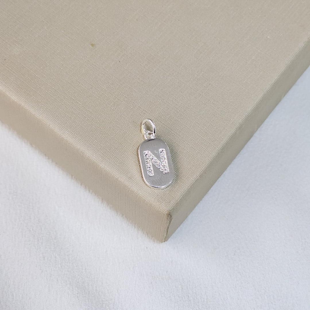 Pingente Plaquinha Letra N