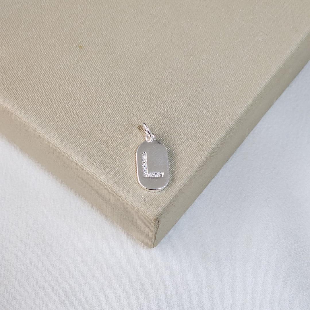 Pingente Plaquinha Letra L