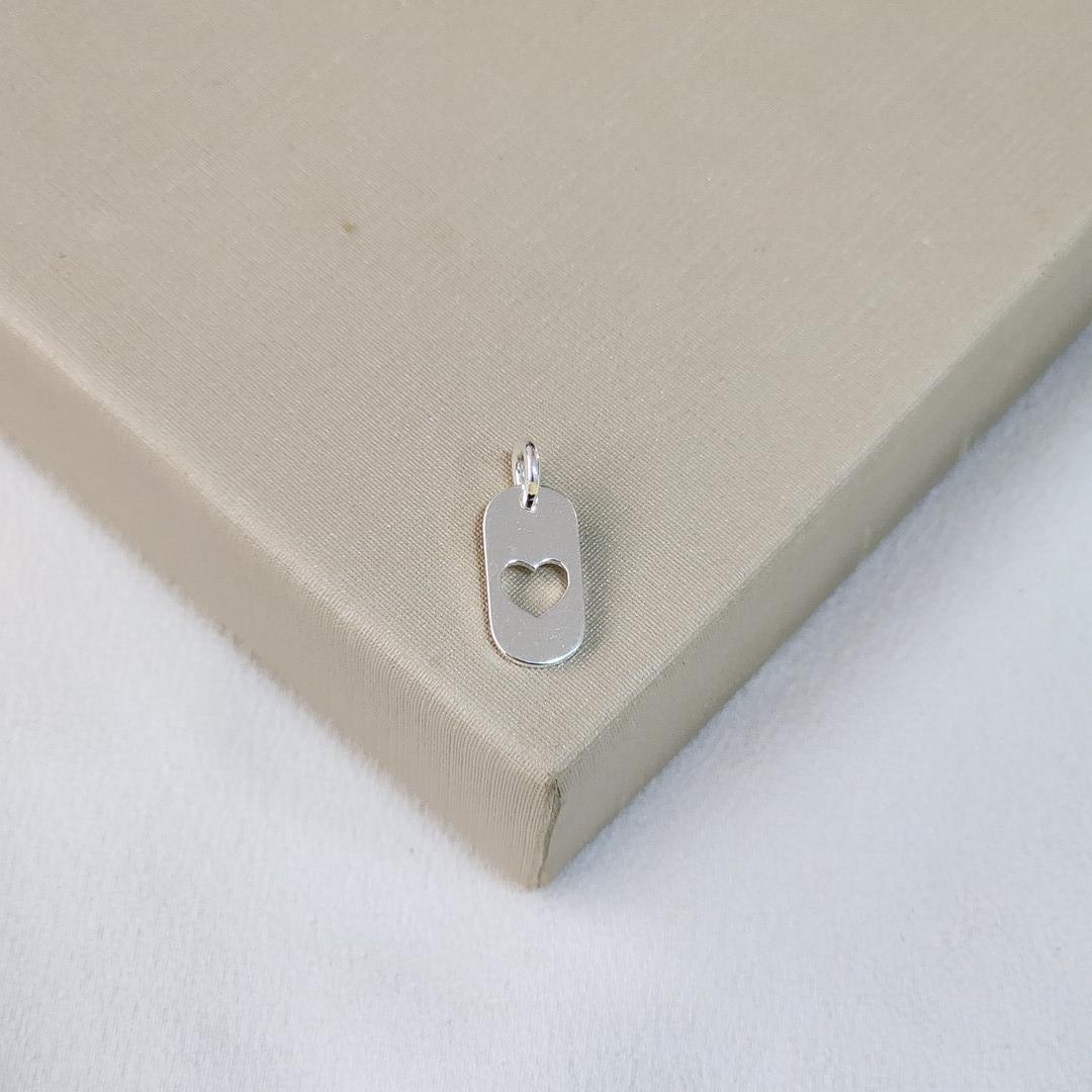 Pingente Plaquinha Coração