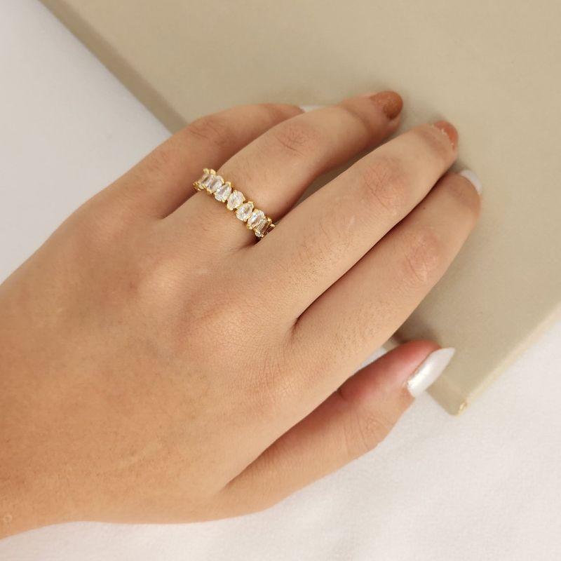 Anel Gotas Zircônia