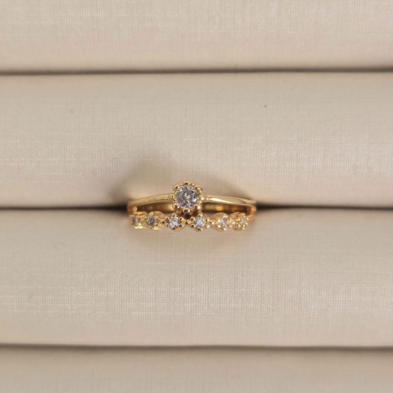 Anel Solitário Zircônia