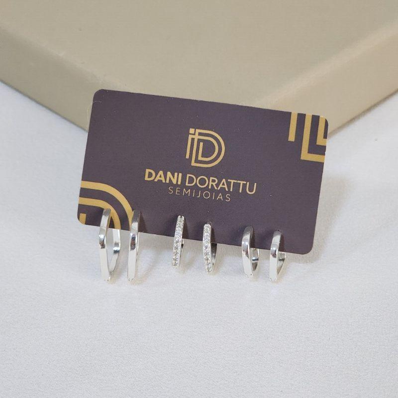 Trio de Argolas Lisas