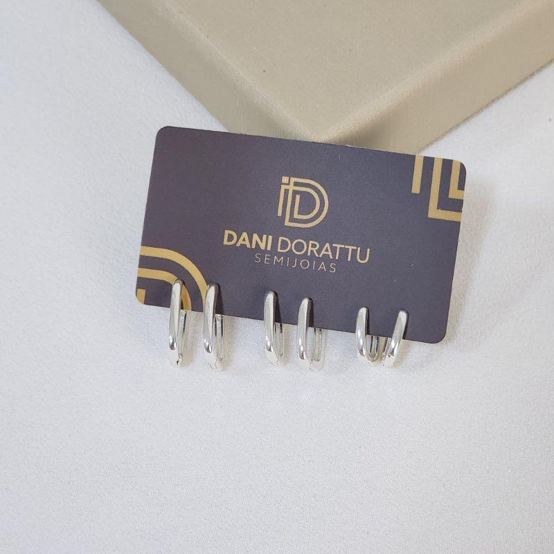 Trio de Argolas Lisas