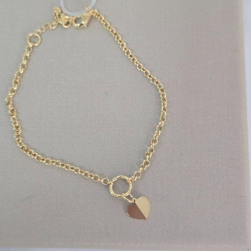 Pulseira Delicada Coração Liso
