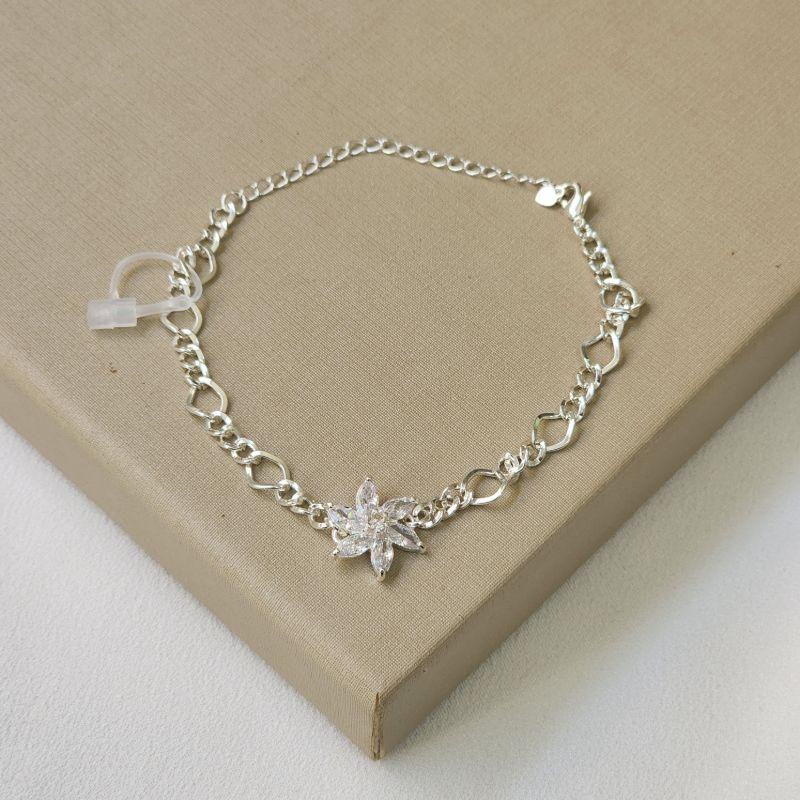 Pulseira Flor Zirconia