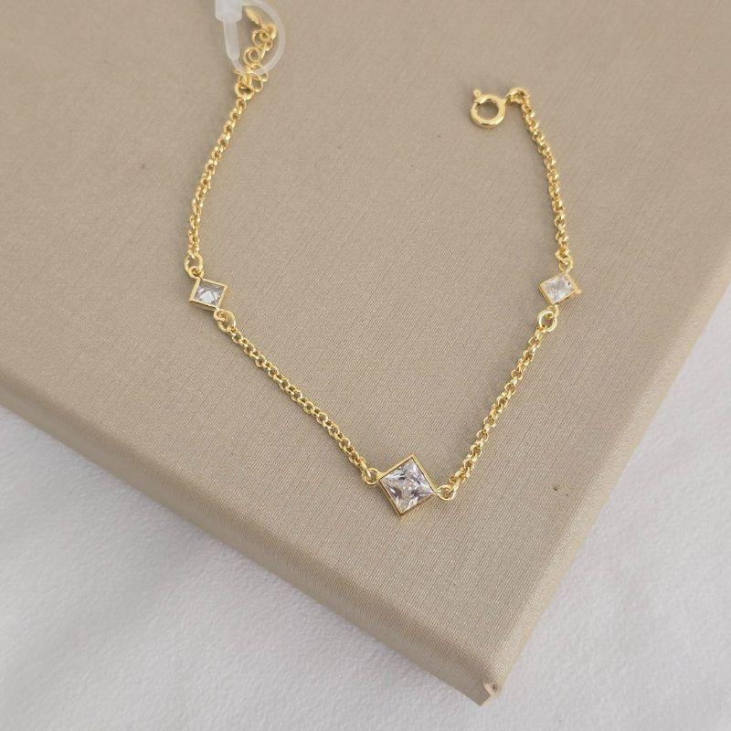 Pulseira Pingente Zircônia