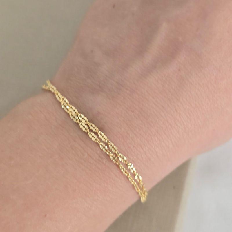 Pulseira Dupla Corrente Delicada