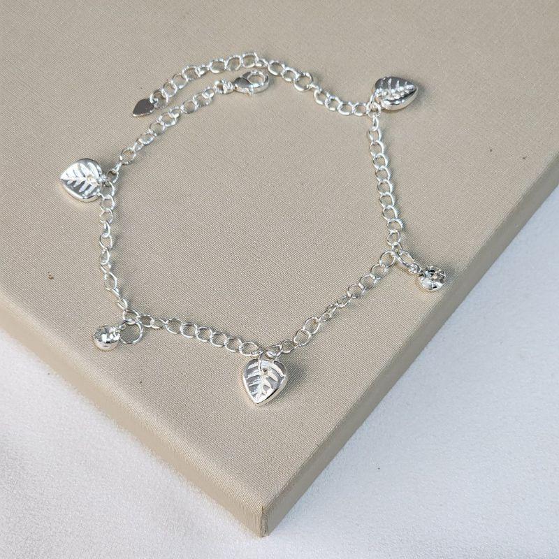 Pulseira Pingente Folha