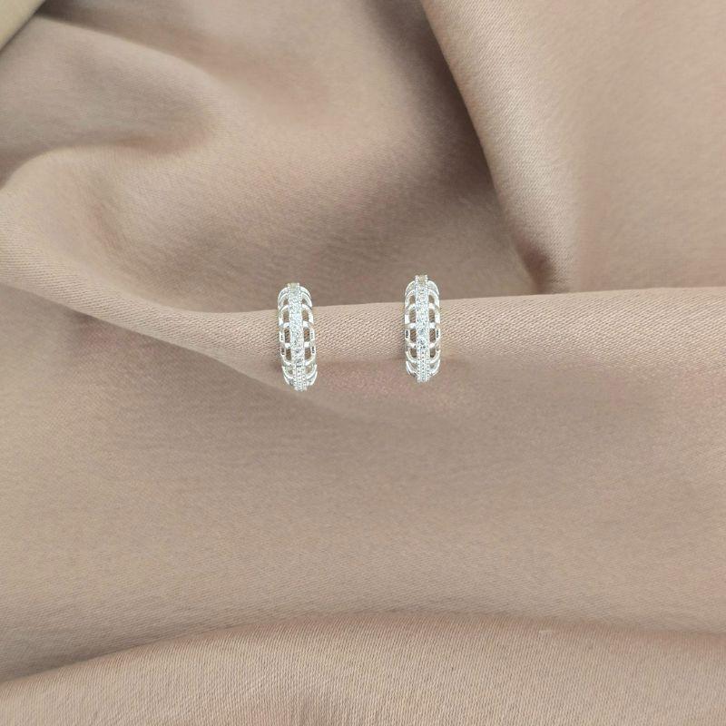 Argola Delicada Zirconia