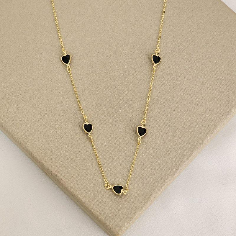 Choker Delicada Corações Zirconia