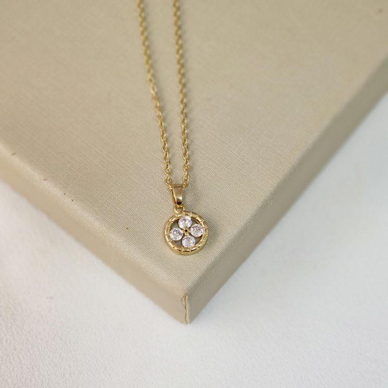 Colar Choker Pingente Zircônia