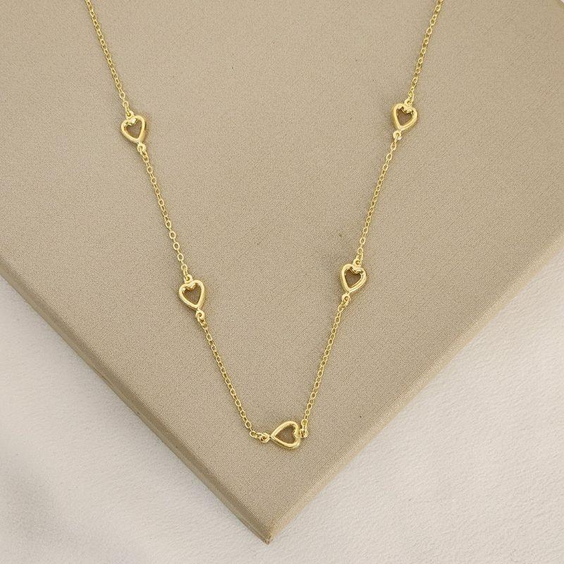 Colar Choker Vazado Corações