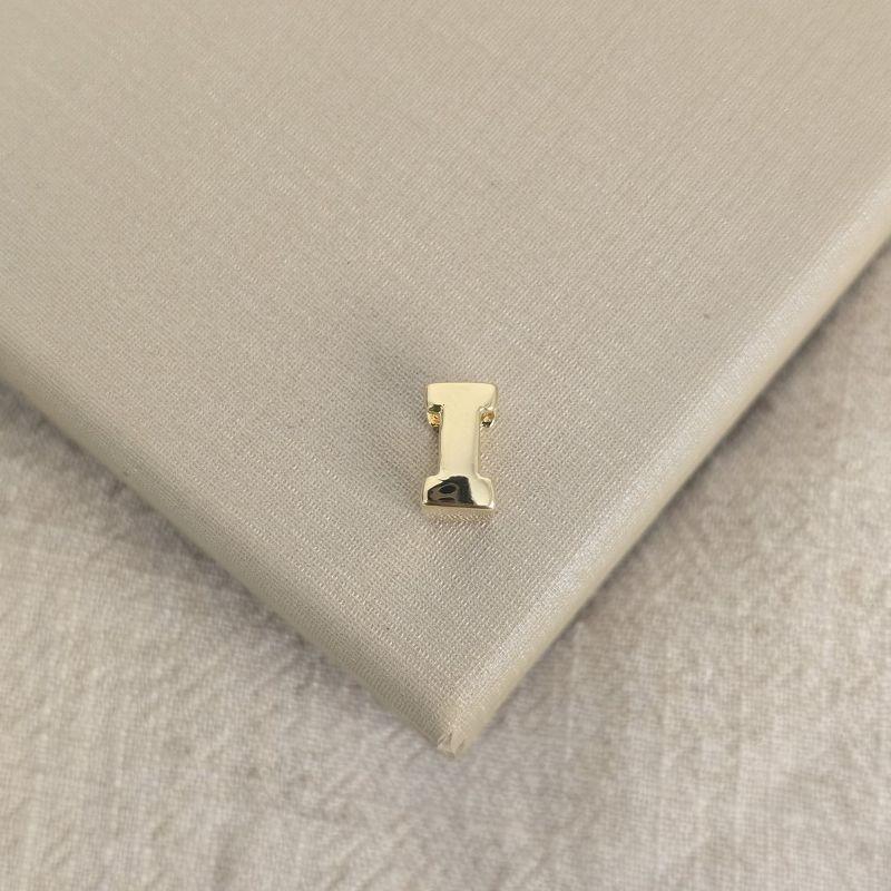 Pingente Letra I banhado ouro 18k
