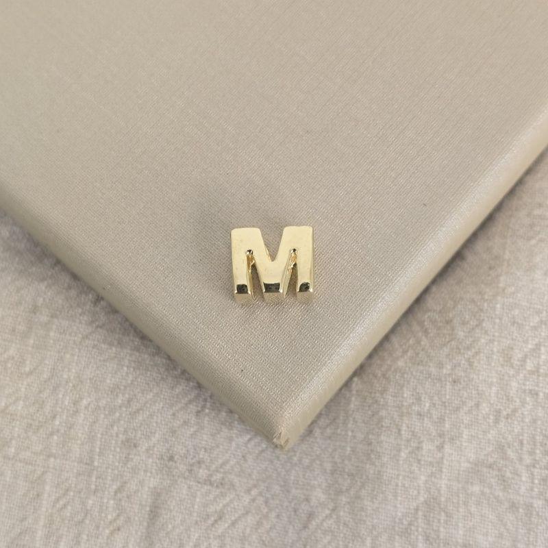 Pingente Letra M banhado ouro 18k