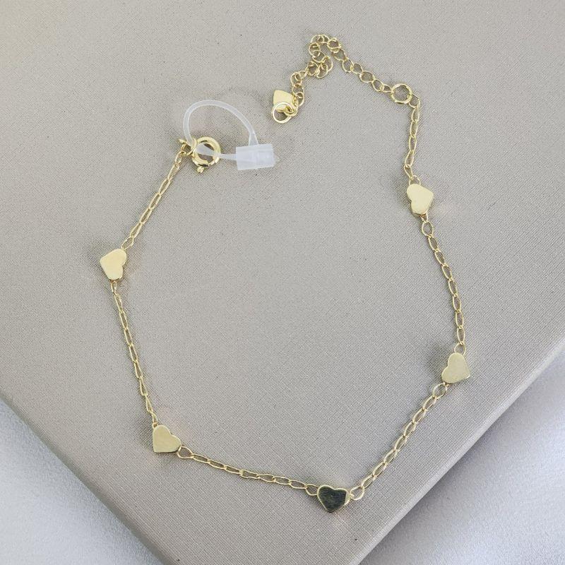 Pulseira Corações Lisos