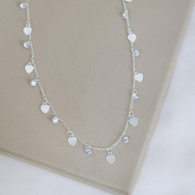 Choker Delicada Lisa e Zircônia