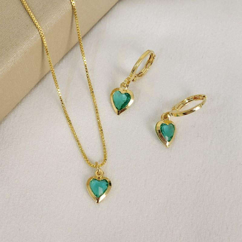 Conjunto Coração Zircônia