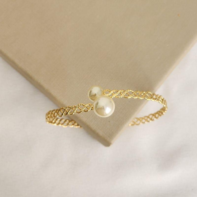 Pulseira Bracelete Maxi Perolas